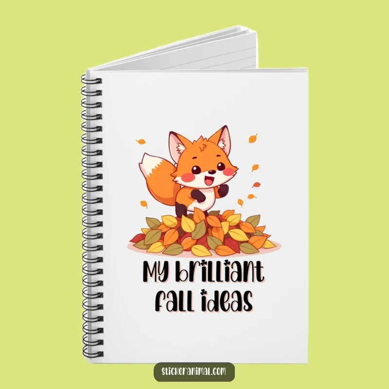 Funny Fox Pouncing Leaves Notebook: Jot Down Ideas with this Hilarious Animal Cover