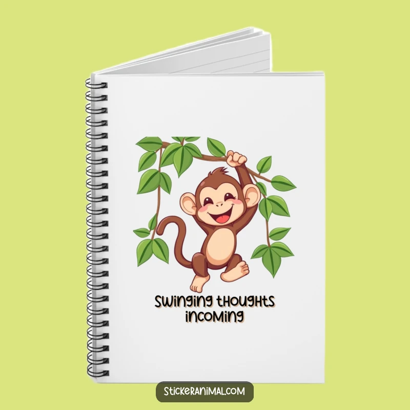 Funny Monkey Vine Swing Notebook: Jot Down Adventures & Giggles