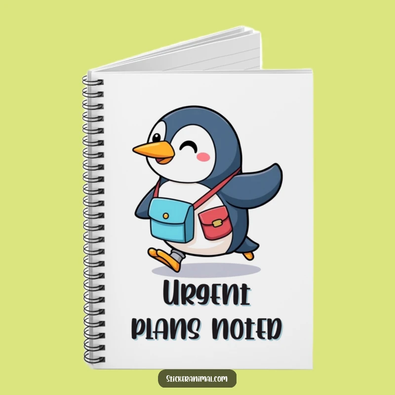 Funny Penguin Messenger Bag Notebook: Journal Your Adventures with Joy