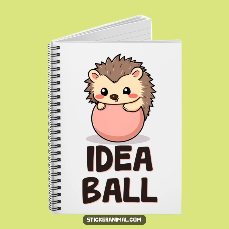 Funny Hedgehog Notebook - Jot Down Ideas Playfully