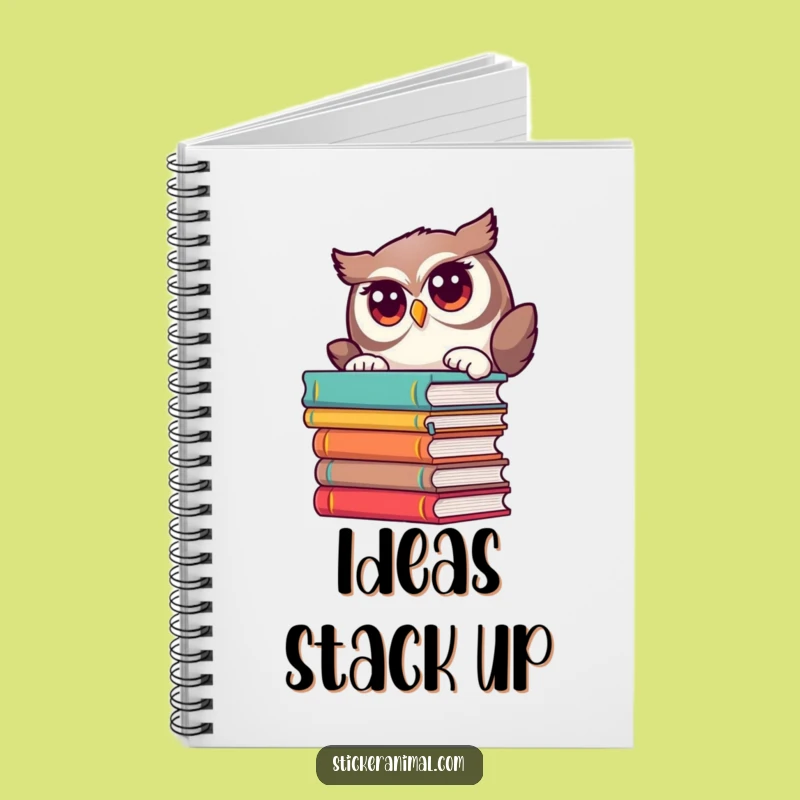 Funny Owl Book Notebook: Curious Journal for Readers, Perfect Gift