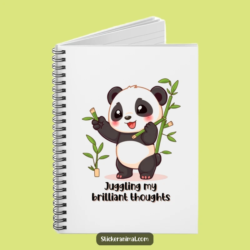 Funny Panda Journal: Playful Cub Bamboo Note Gift