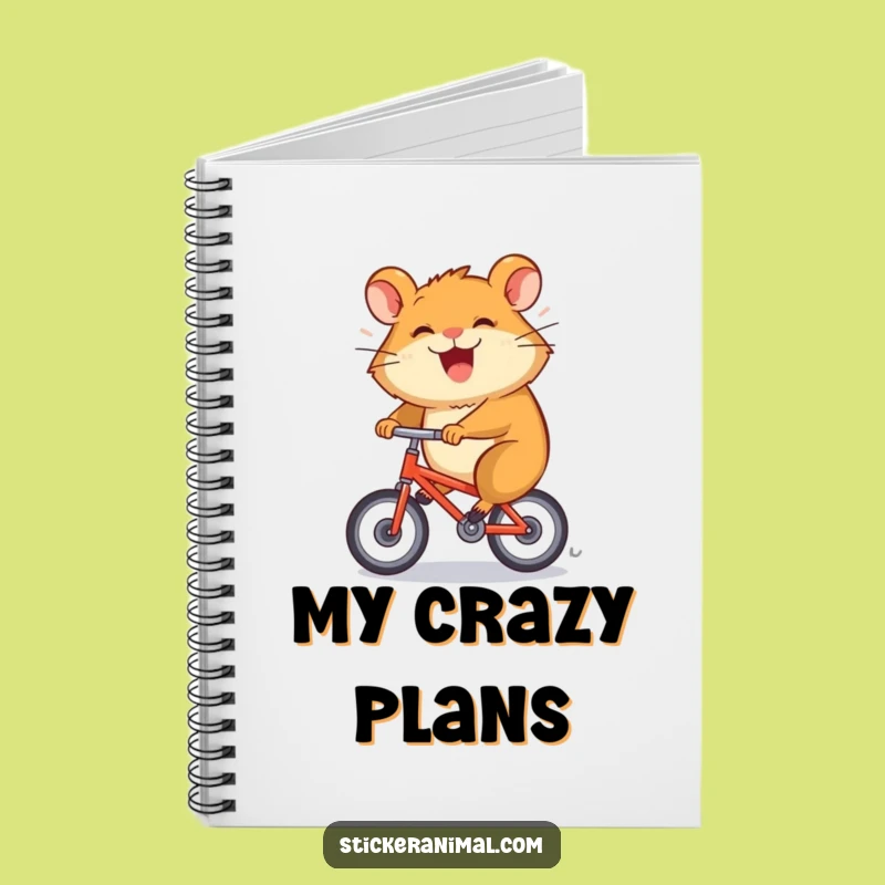 Funny Hamster Bike Notebook: Speedy Journal, Perfect Gift