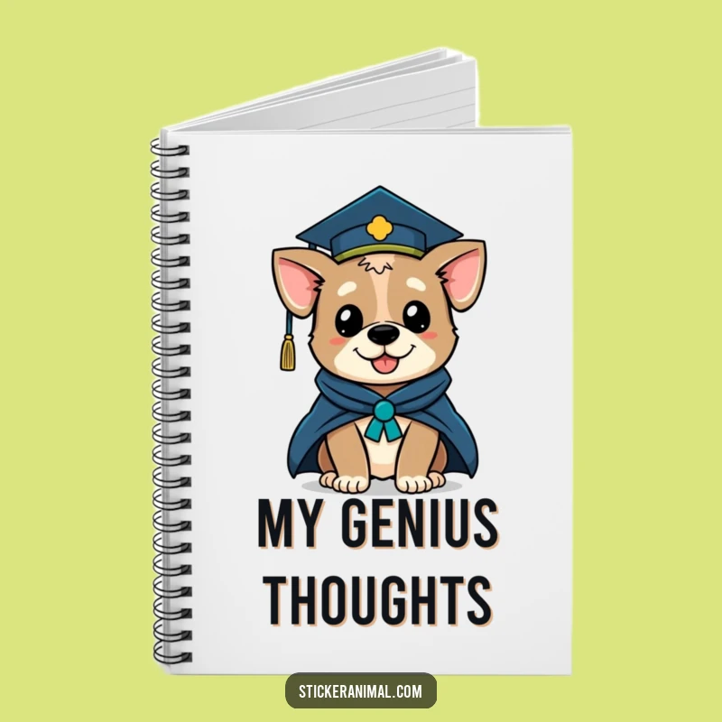 Funny Graduation Dog Notebook: Winking Scholar Journal, Perfect Grad Gift
