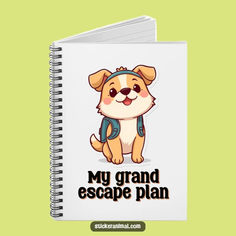 Funny Bouncing Dog Adventure Notebook, a Perfect Gift for Journaling