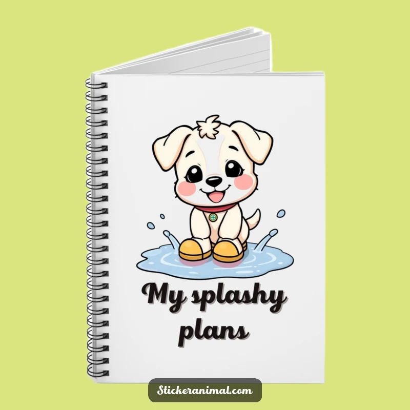 Funny Puppy Boots Notebook - Jot Down Your Adventures - Great Funny Gift!