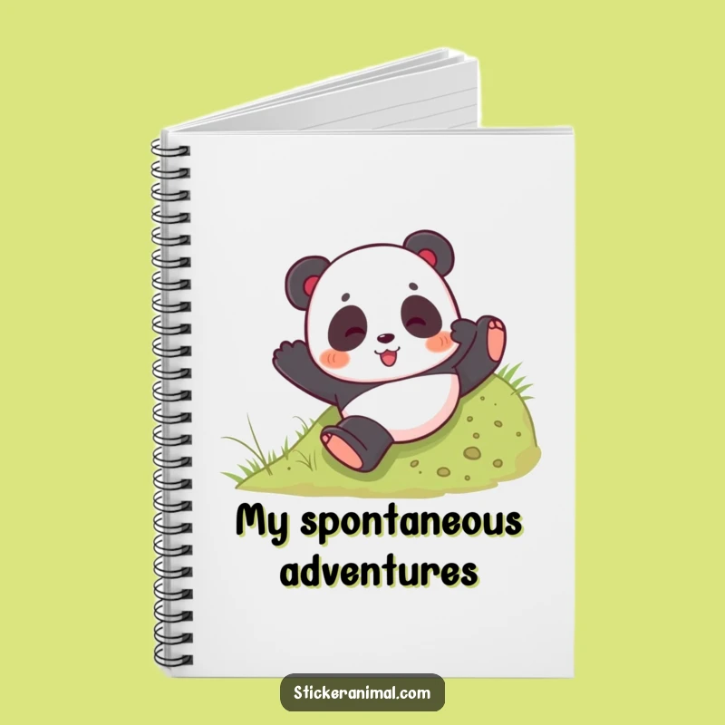 Funny Panda Tumble Notebook: Playful Bear Rolling, Jot Down Fun Ideas