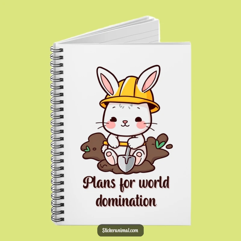 Funny Bunny Planner: Digging Critter Construction, Perfect Gift for Organizers