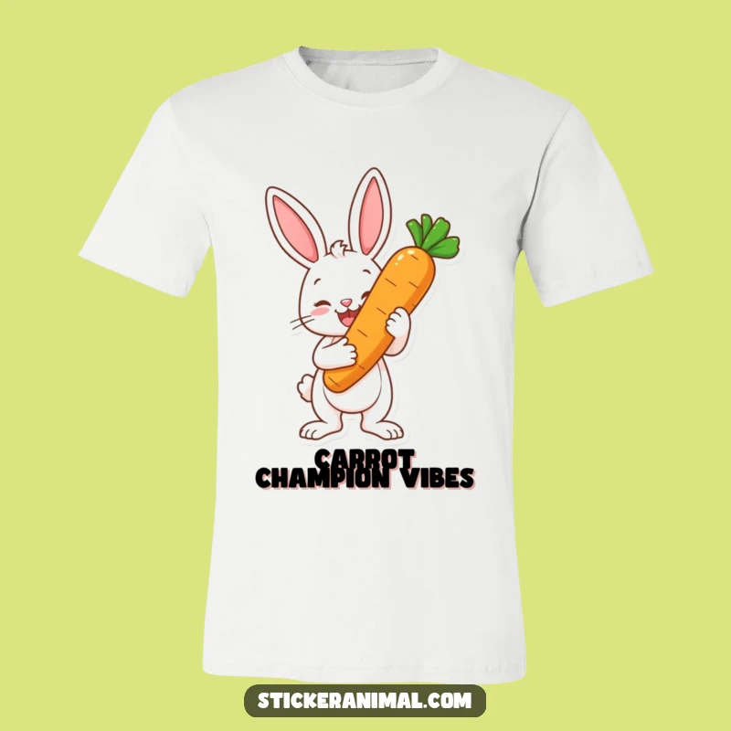 Funny Bunny Carrot Trophy T-Shirt: Show Off Your Wins In Hilarious Style