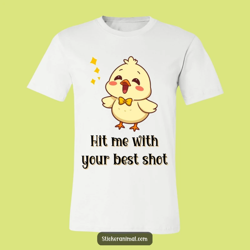 Funny Chirping Chick Singing T-Shirt, a Hilarious Gift for Stage Stars
