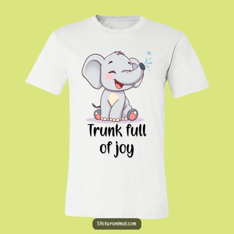 Funny Elephant Calf Splash T-Shirt: Wear Your Giggles - A Delightful Gift!