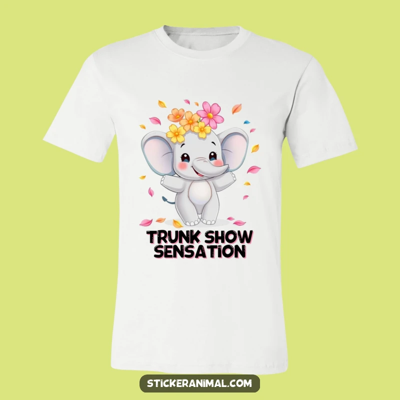 Funny Elephant Juggling Flowers T-Shirt, Express Your Graceful and Cheerful Side