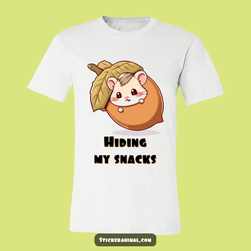 Funny Hamster Acorn T-Shirt: Mischief & Fun With Hilarious Hide & Seek