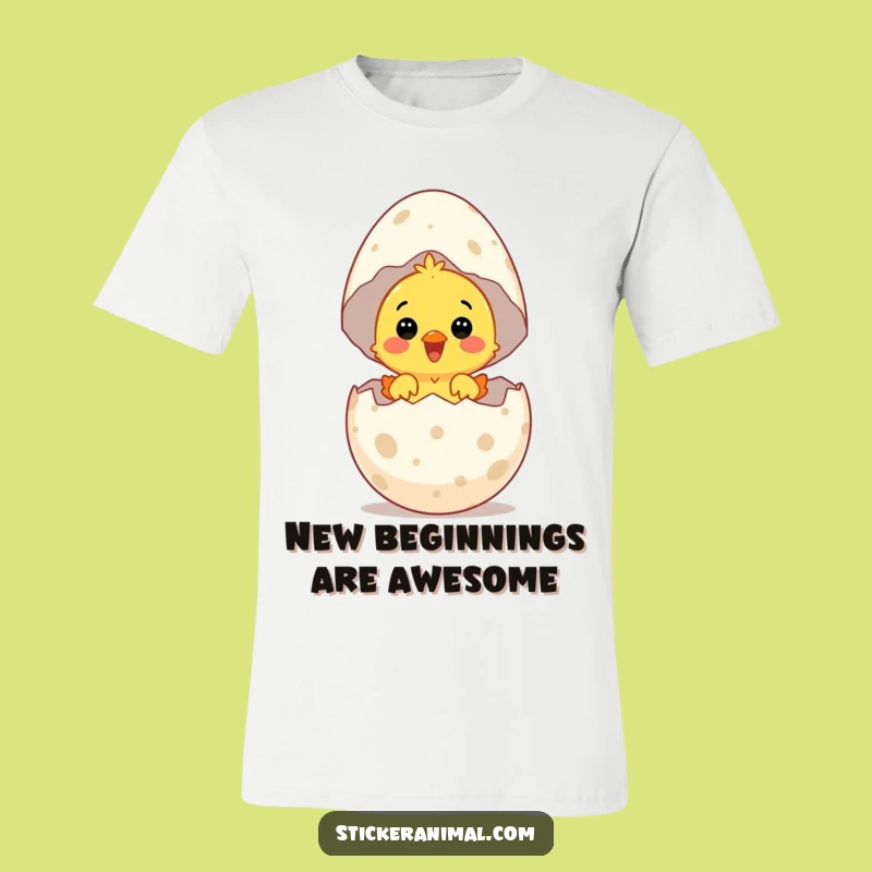 Funny Chick Hatching T-Shirt: Surprised Baby Bird, Bursting with Joy, Hilarious Tee