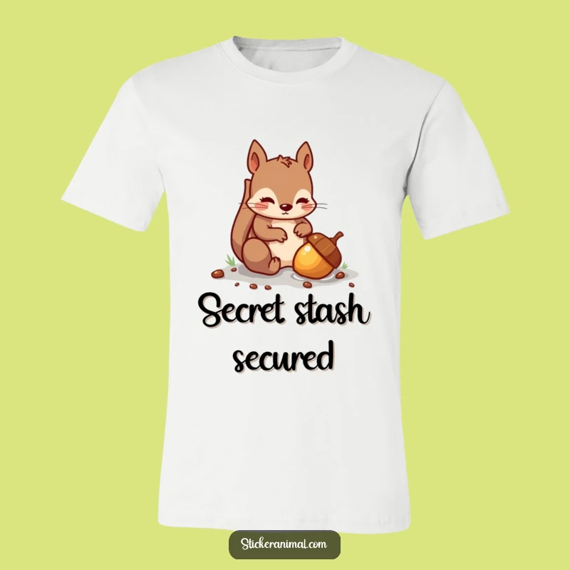 Funny Squirrel T-Shirt: Mischievous Acorn Burying Tee, Perfect Novelty Gift