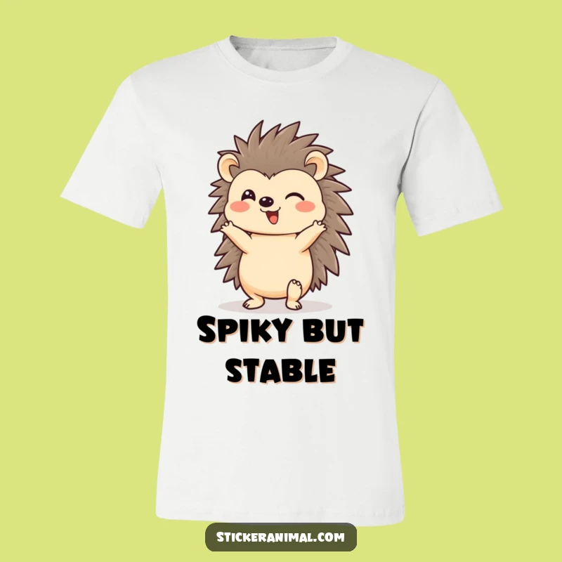 Funny Hedgehog T-Shirt: Cheerful Character Yoga Pose, Hilarious & Comfortable Funny Gift!