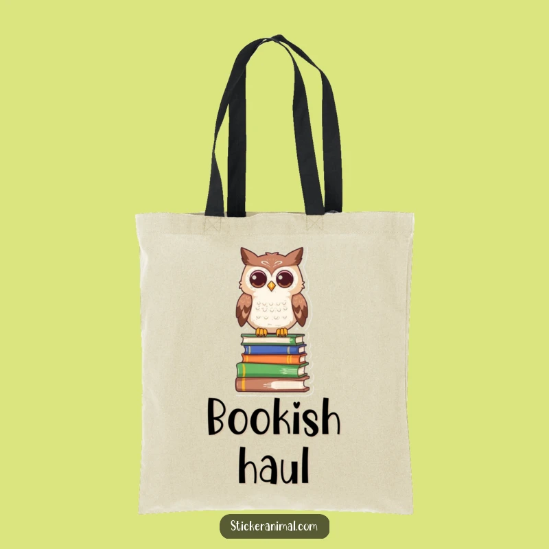 Funny Owl Book Tote Bag: Curious Character Accessory Gift