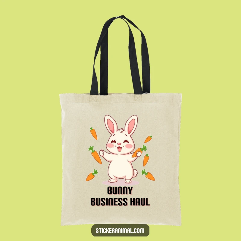 Funny Rabbit Juggling Tote Bag: Giggling Style, Your New Favorite Funny Gift!