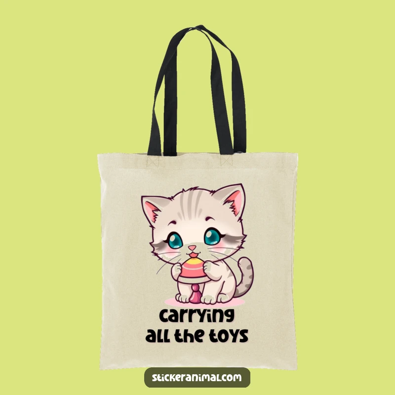 Funny Kitten Balance Tote Bag - Carry Your Charm - Adorable Funny Gift!