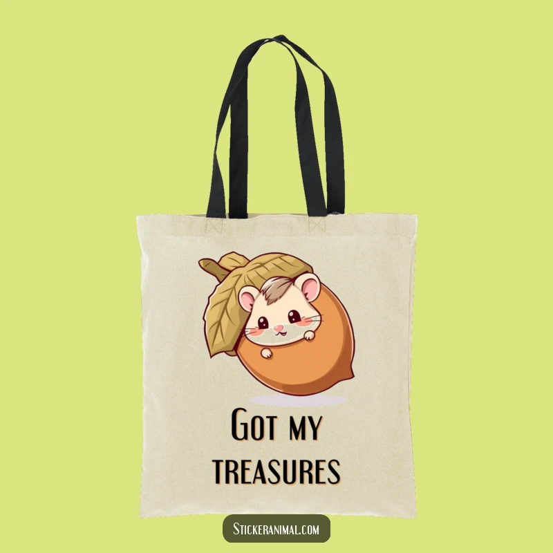 Funny Hamster Acorn Tote Bag: Carry Your Mischief In Hilarious Style