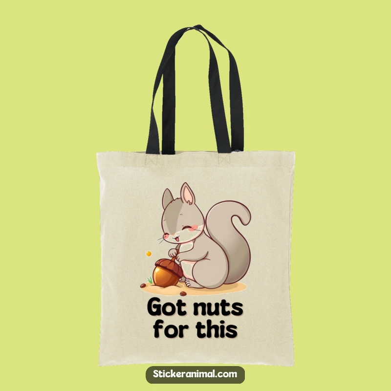 Funny Squirrel Acorn Tote Bag: Carry Your Treasures and Laughs